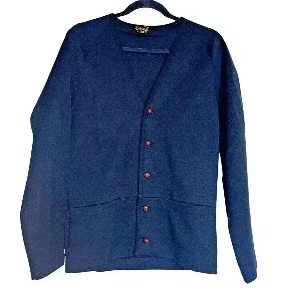 Vintage Silverdale Sz 36 New Zealand Wool Cardigan Grandma Cozy Dark Academia‎